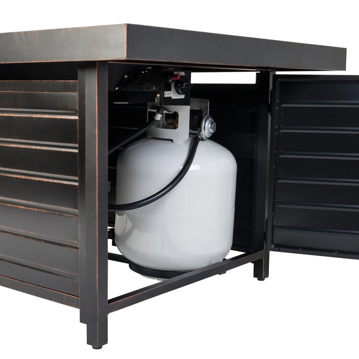 Sawyer 48" Rectangular Aluminum Convertible Gas Fire Pit Table